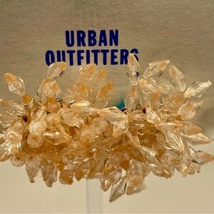 Urban Outfitters light peach crystal cluster earrings. For pierced ears. Unique